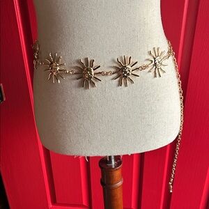 Gold Sunburst Chain Belt